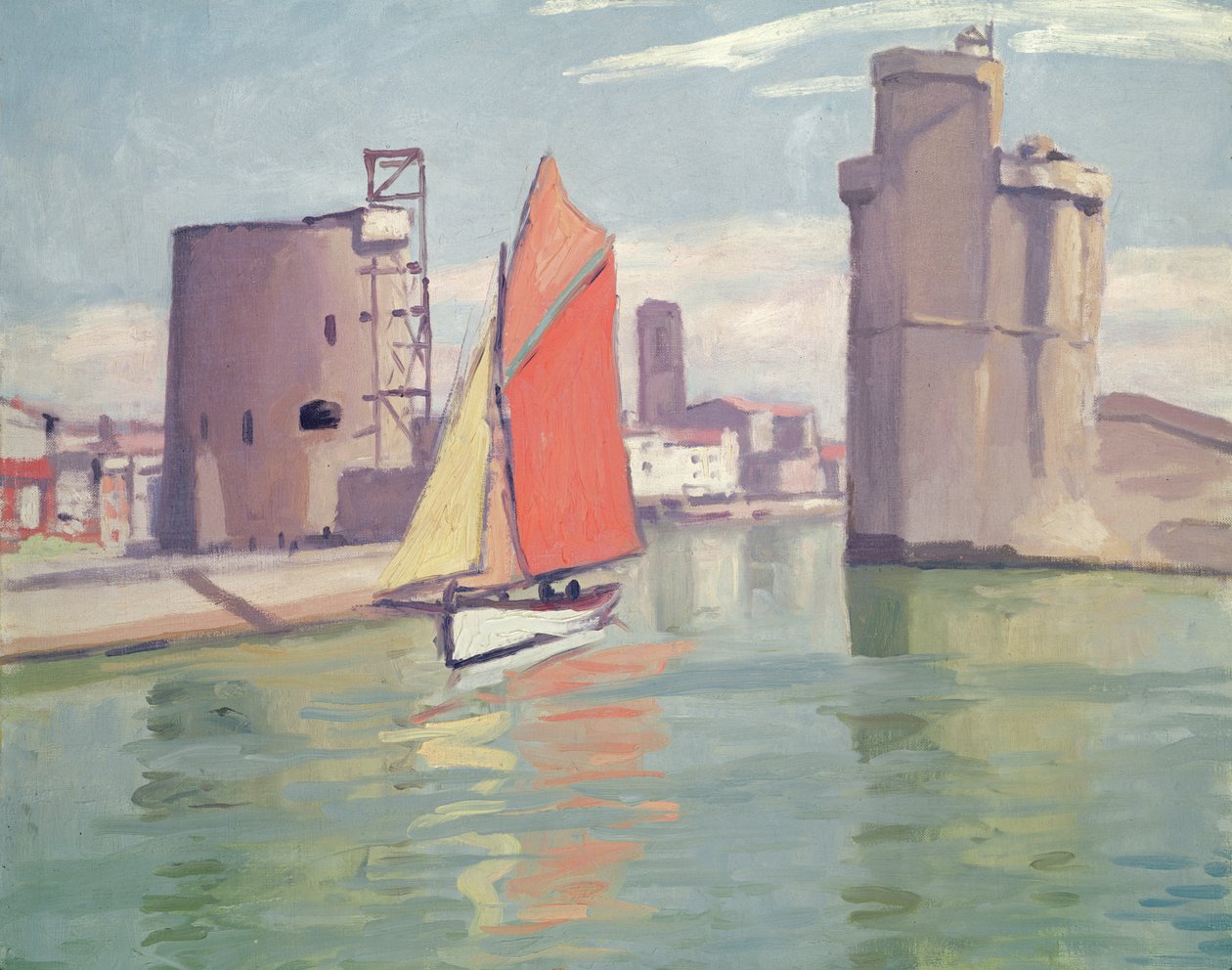 La Rochelle, las dos torres del puerto viejo vistas desde el puerto exterior de Albert Marquet