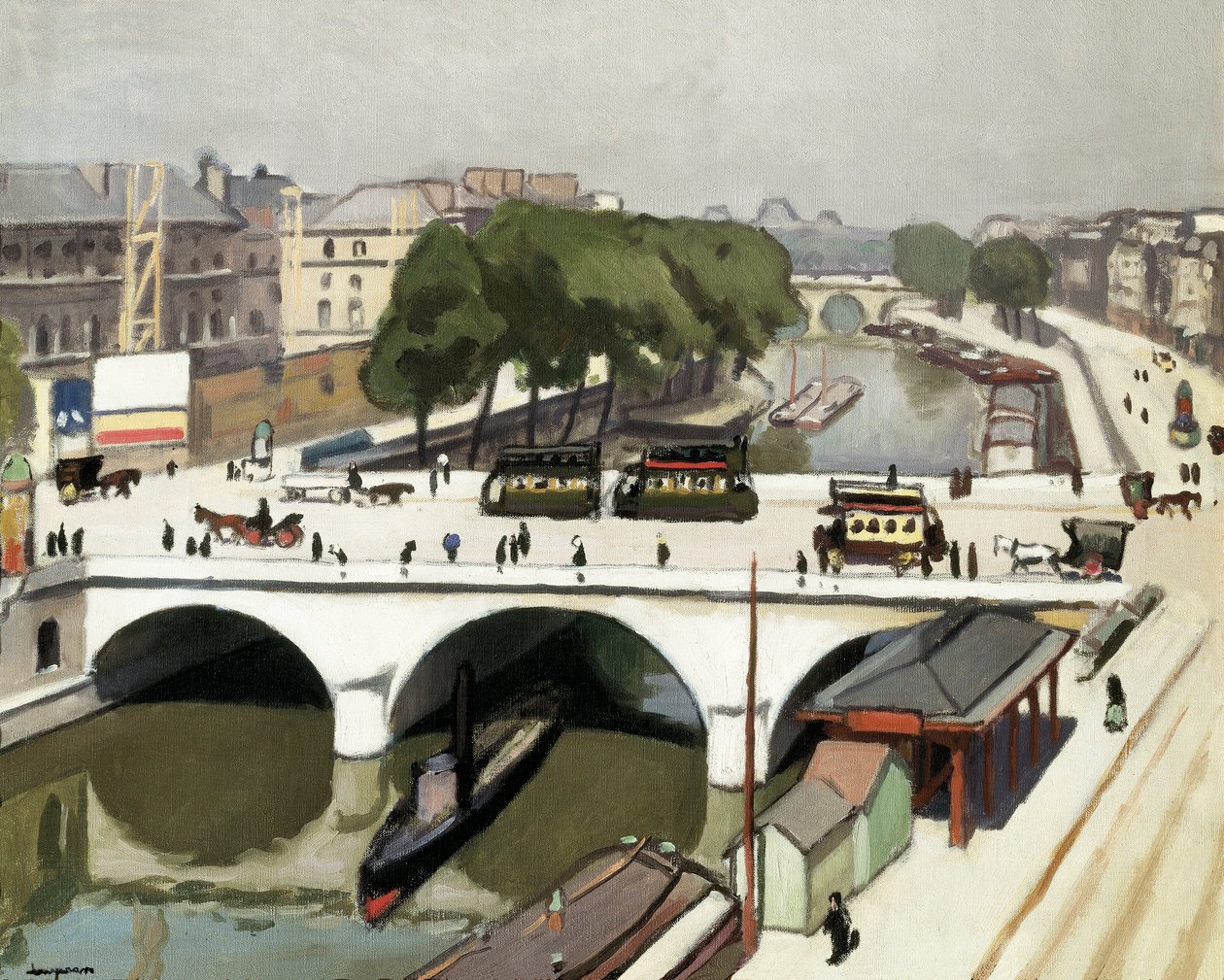 El Puente Saint Michel en París. Pintura de Albert Marquet (1875-1947) de Albert Marquet