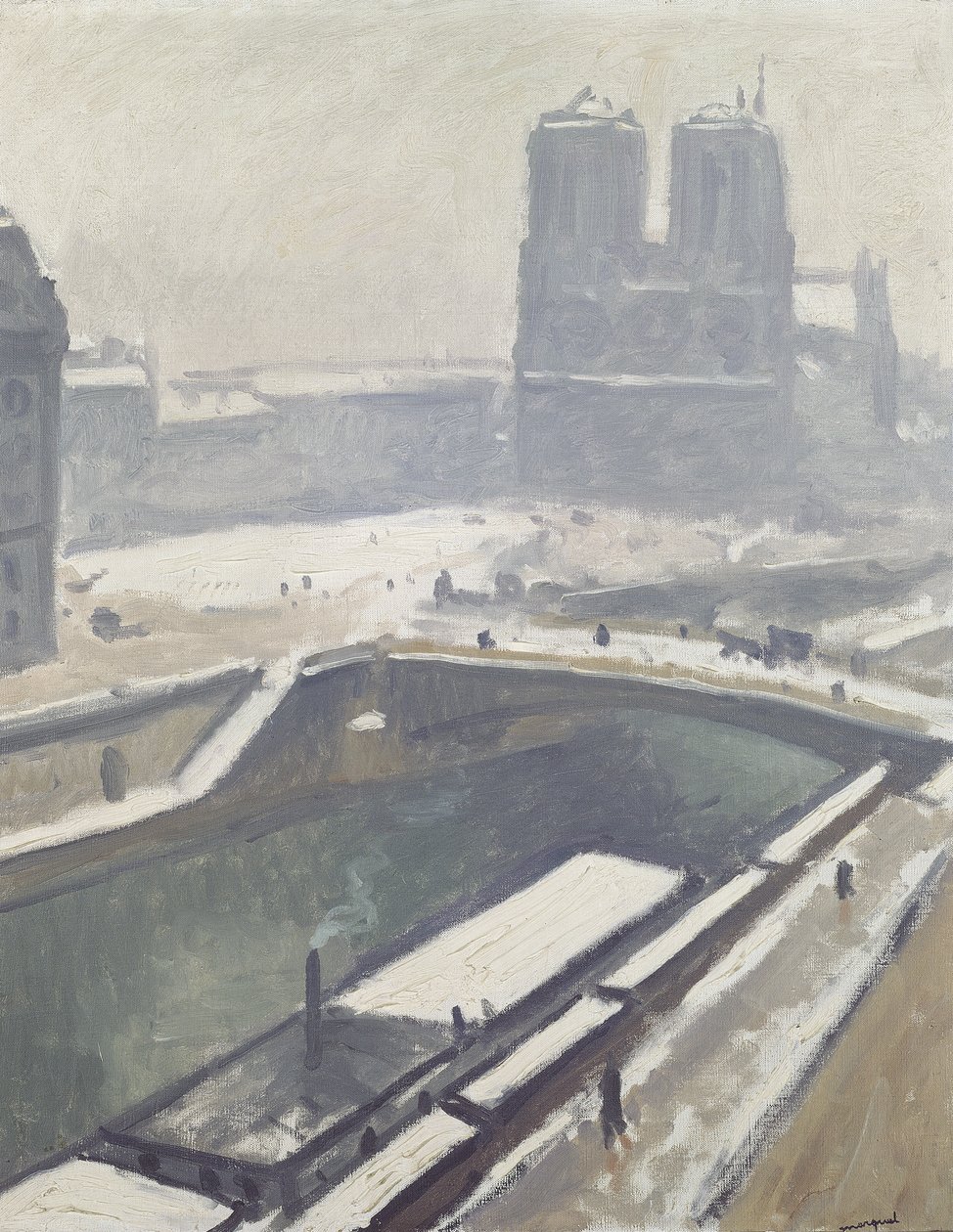 Notre Dame en la nieve, después de 1912 (óleo sobre lienzo) de Albert Marquet