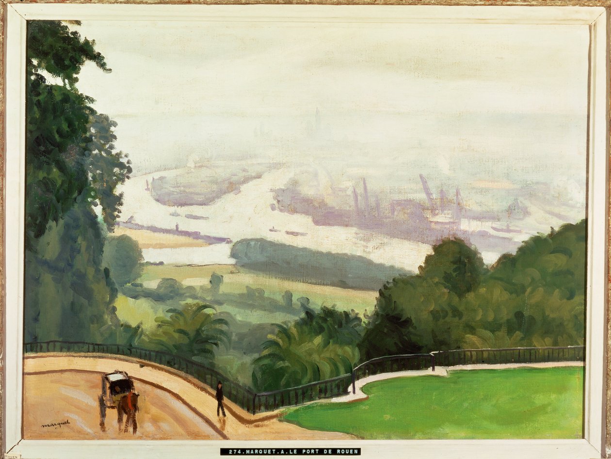 Puerto de Rouen (pintura sobre lienzo) de Albert Marquet