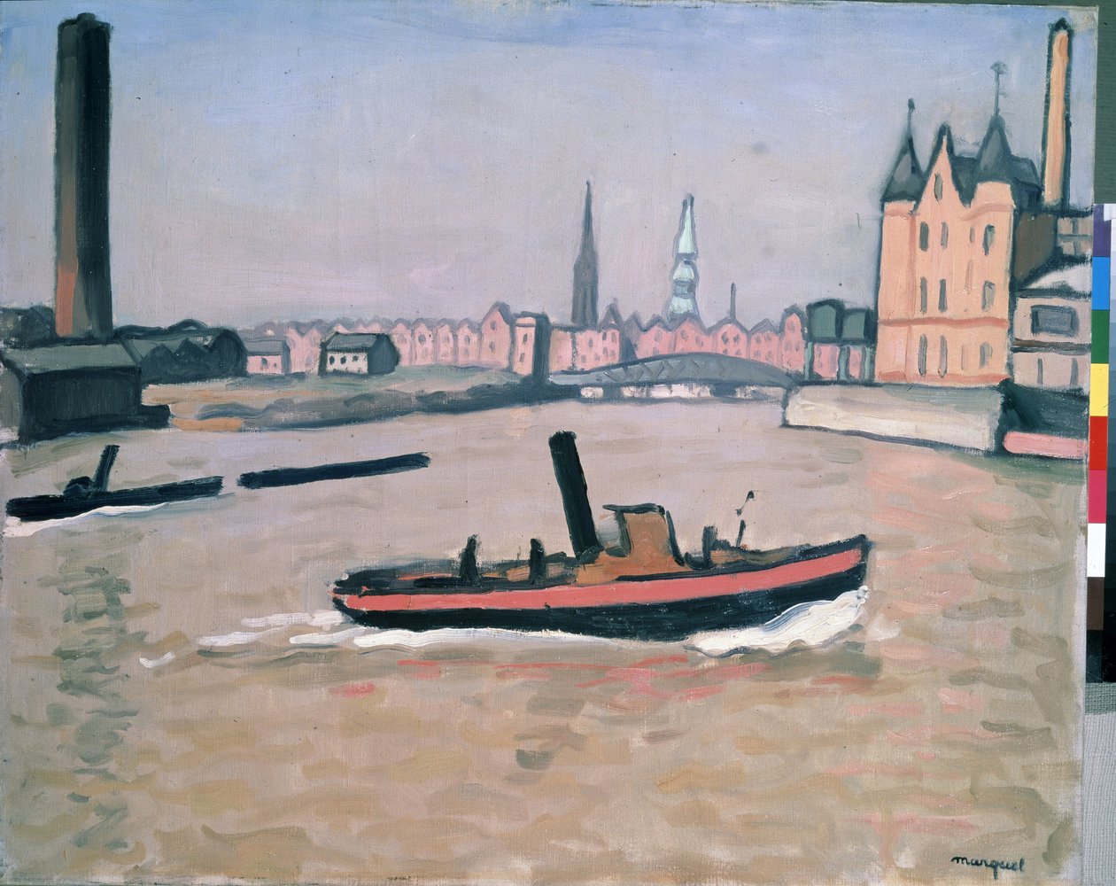 El puerto de Hamburgo 1909 (óleo sobre lienzo) de Albert Marquet