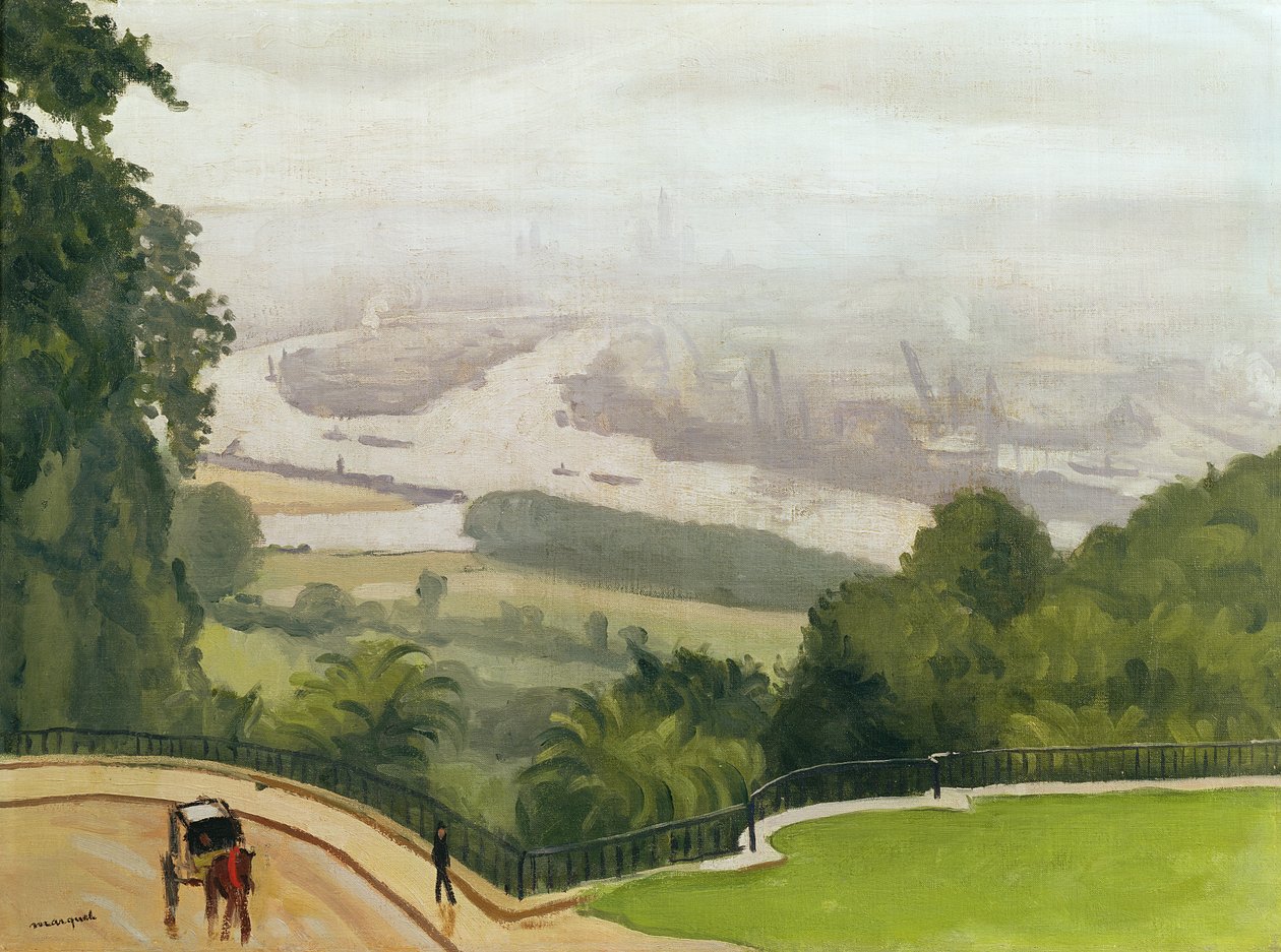 El puerto de Ruán (óleo sobre lienzo) de Albert Marquet