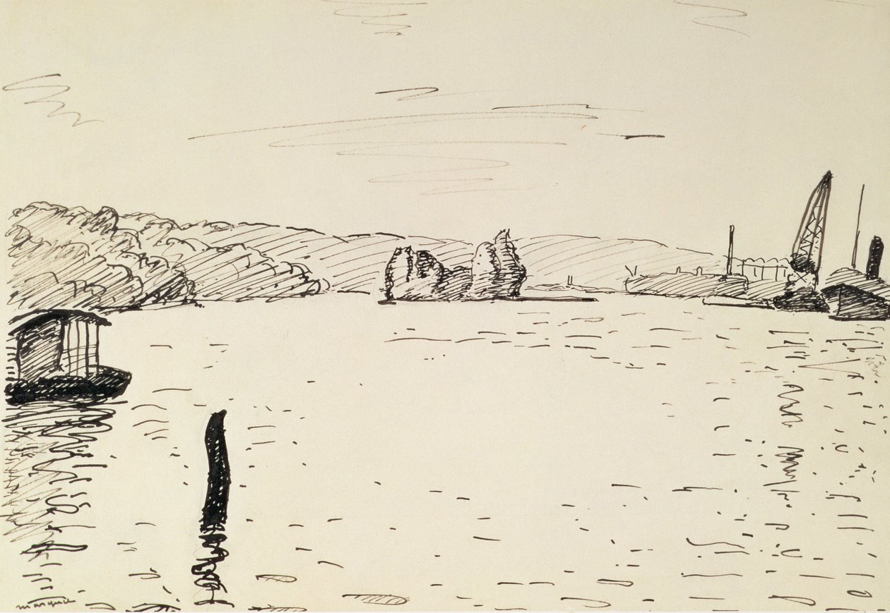Vista de los alrededores de Ruán de Albert Marquet