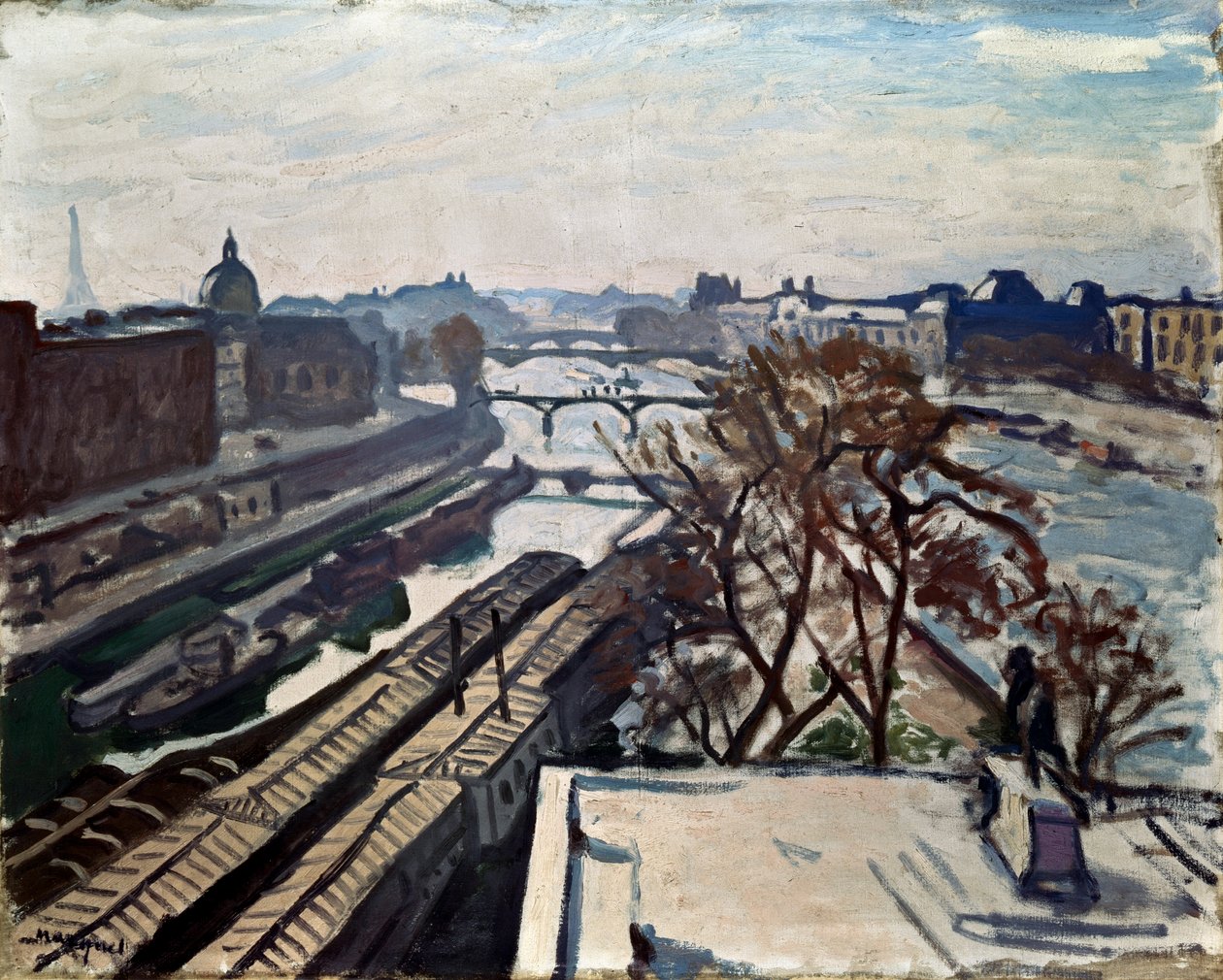Vista del Sena y la Estatua de Enrique IV, c. 1906 de Albert Marquet