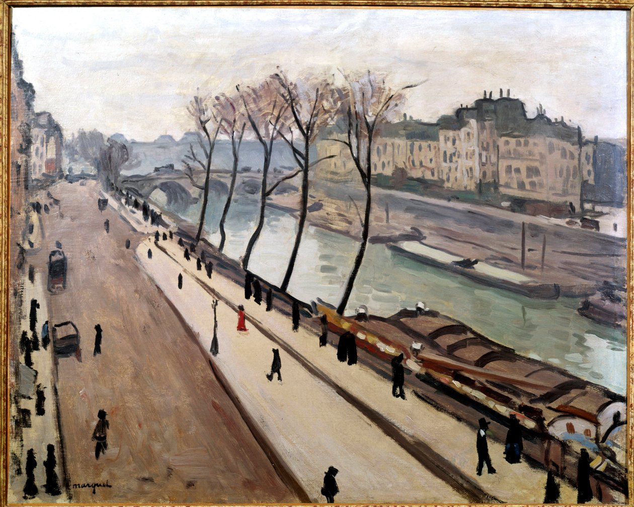 Vista del Sena desde el Quai des Grands Augustins de París de Albert Marquet