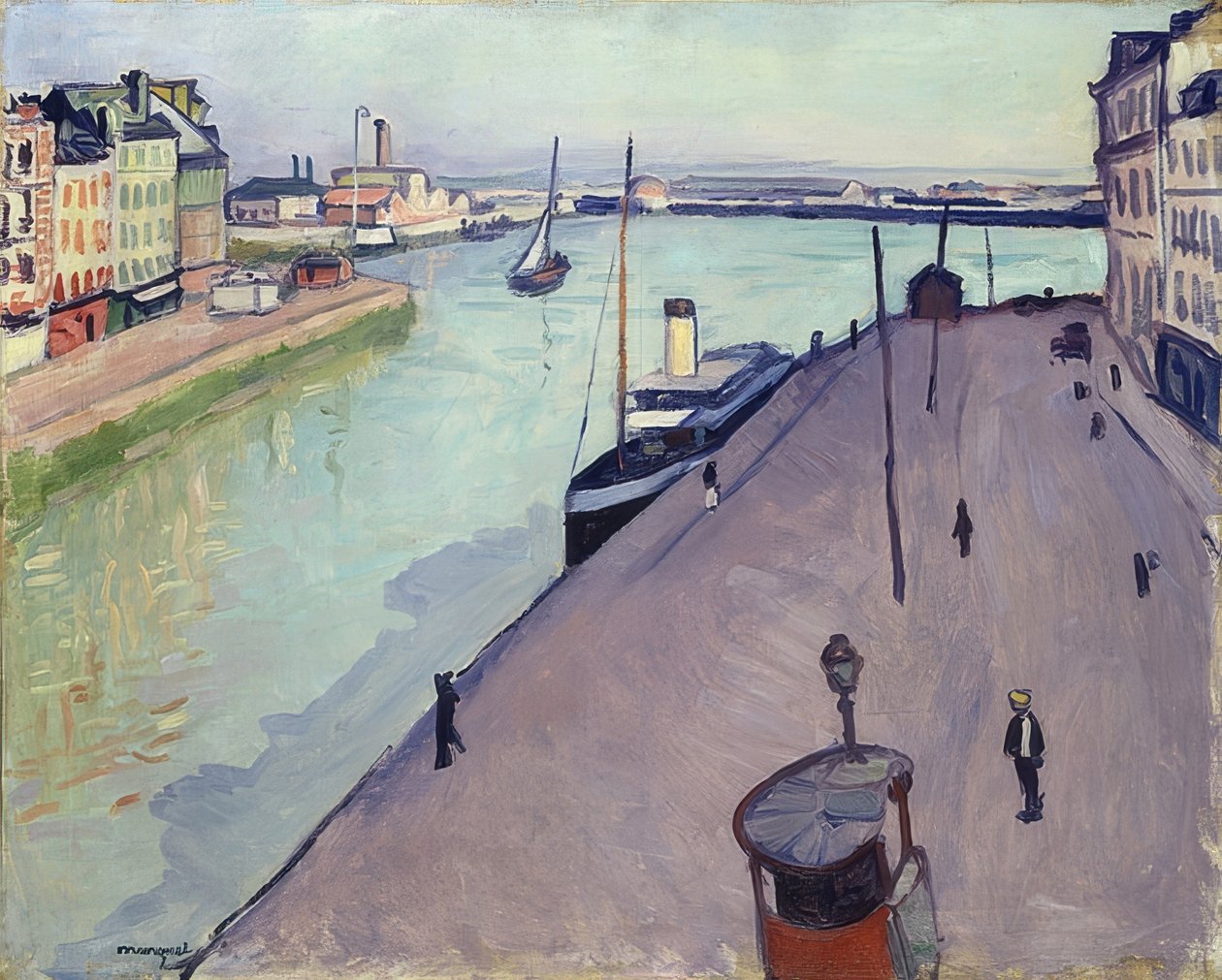Vista del puerto de Le Havre (El muelle de Notre-Dame) de Albert Marquet