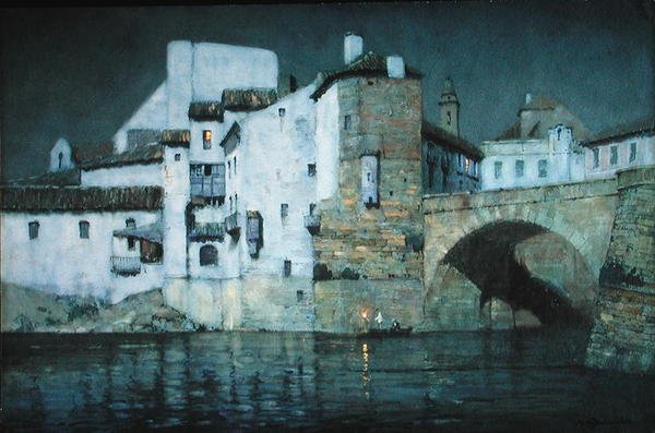 Luz de luna, Puente Genil, España de Albert Moulton Foweraker