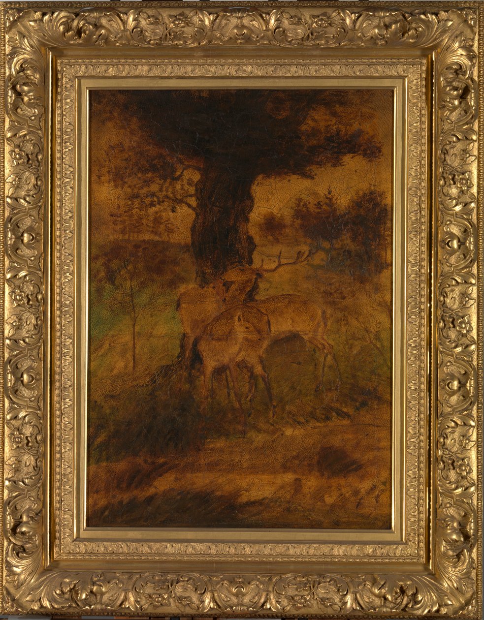 Un ciervo y dos ciervas, ca. 1870s de Albert Pinkham Ryder