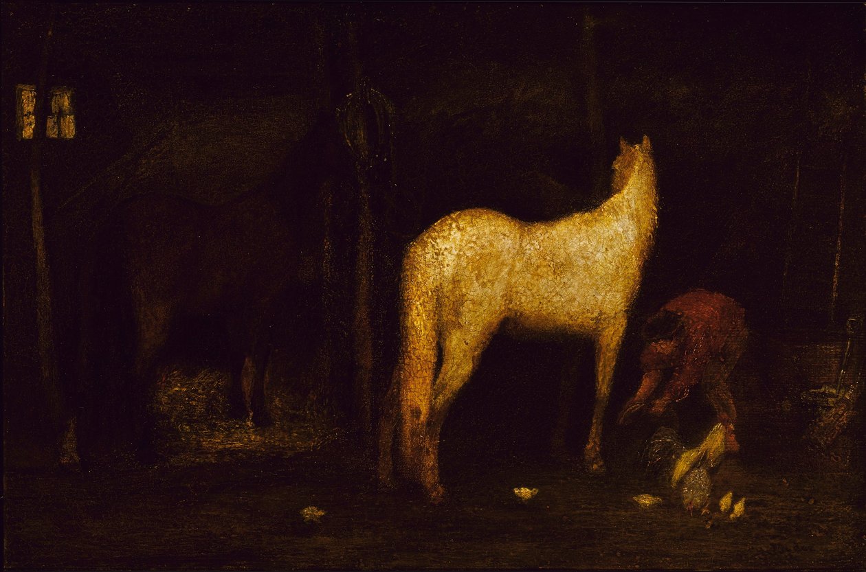 En el establo de Albert Pinkham Ryder