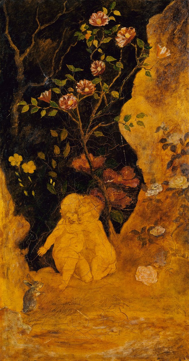 Panel para una pantalla: Niños asustados por un conejo de Albert Pinkham Ryder