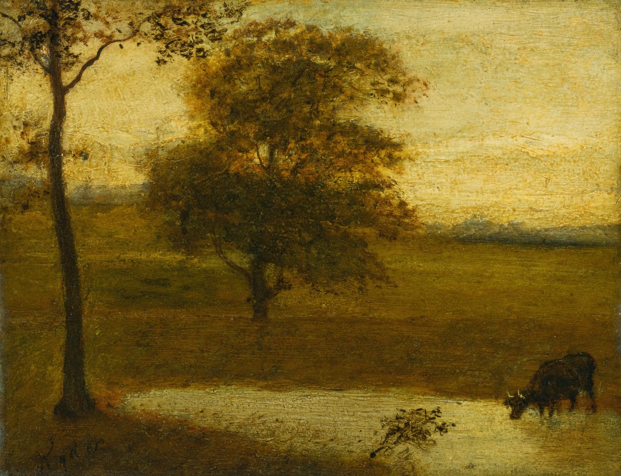 El abrevadero de Albert Pinkham Ryder
