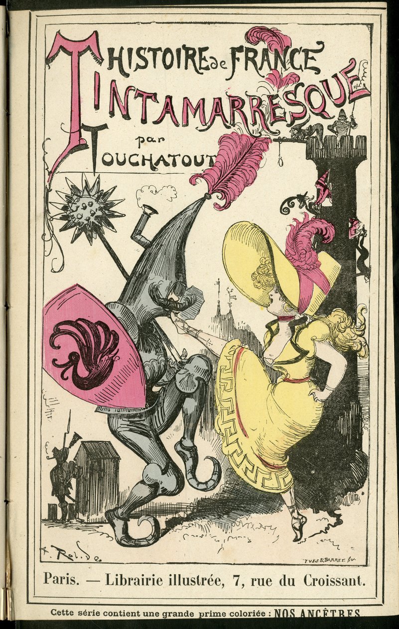 Ilustración de Albert Robida (1848-1926) en Histoire de France tintamarresque, ca. 1880 - Historia, Danza de Albert Robida