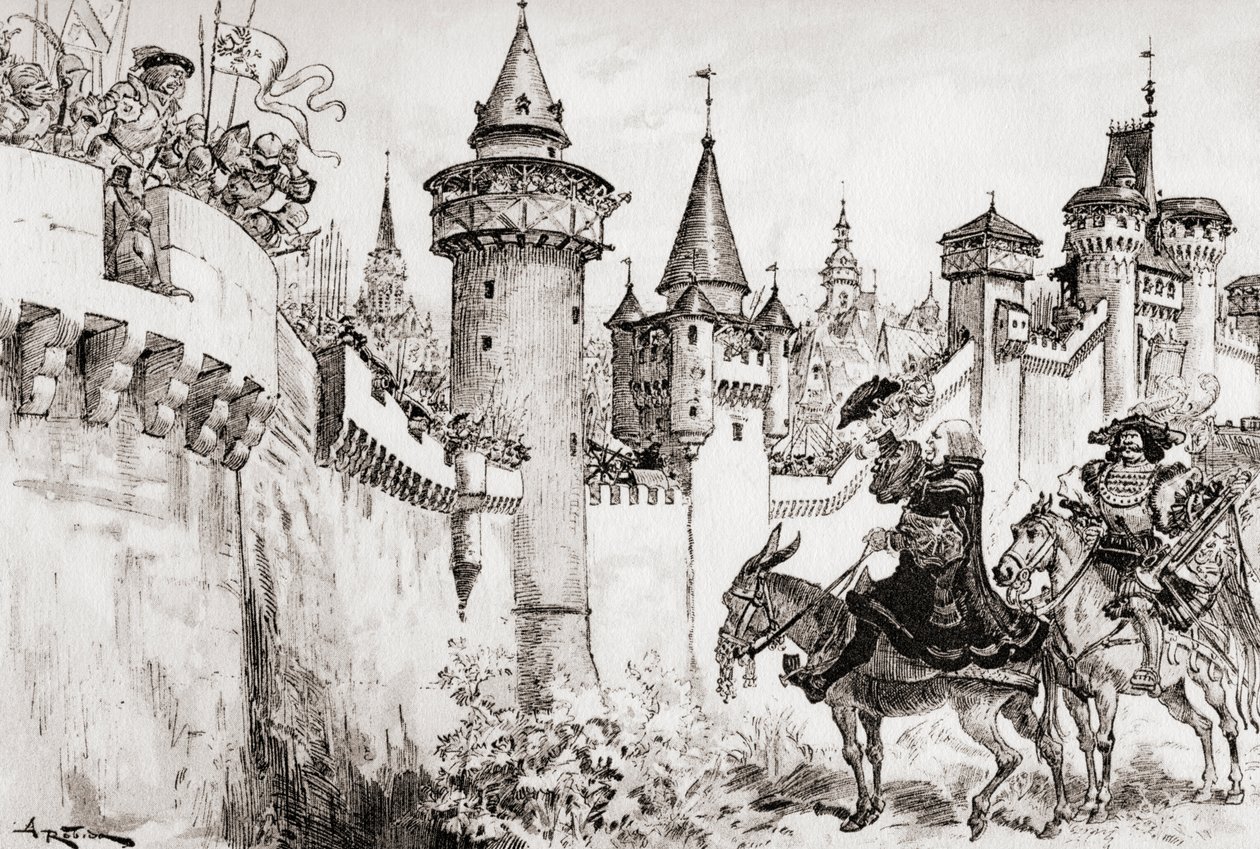 La Harangue Faite Par Ulric Gallet A Picrochole o la arenga pronunciada por Ulric Gallet a Picrochole. de Albert Robida