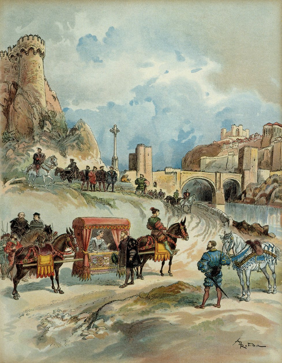 Margarita de Angulema (o Navarra, a veces de Alençon) de Albert Robida
