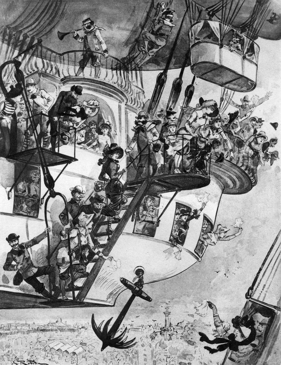 El transporte del futuro de Albert Robida