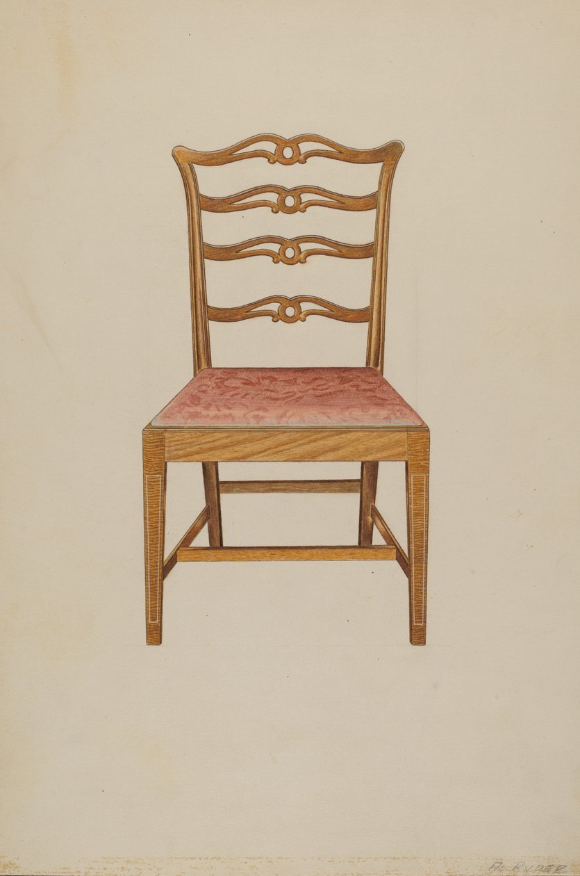 Silla de respaldo de escalera de Albert Ryder