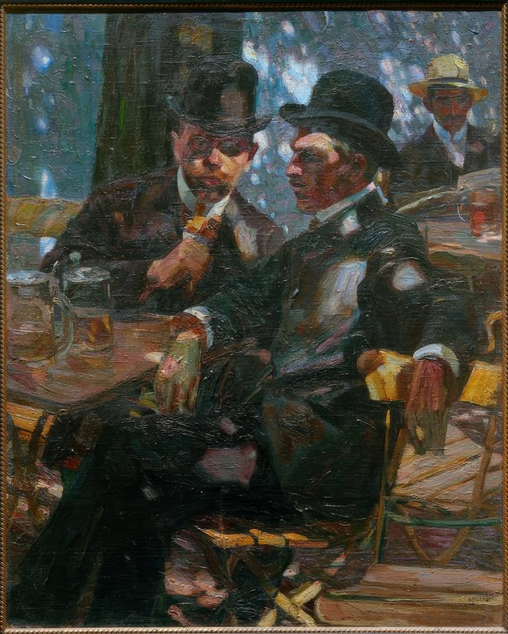 En el jardín de cerveza de Albert Weisgerber