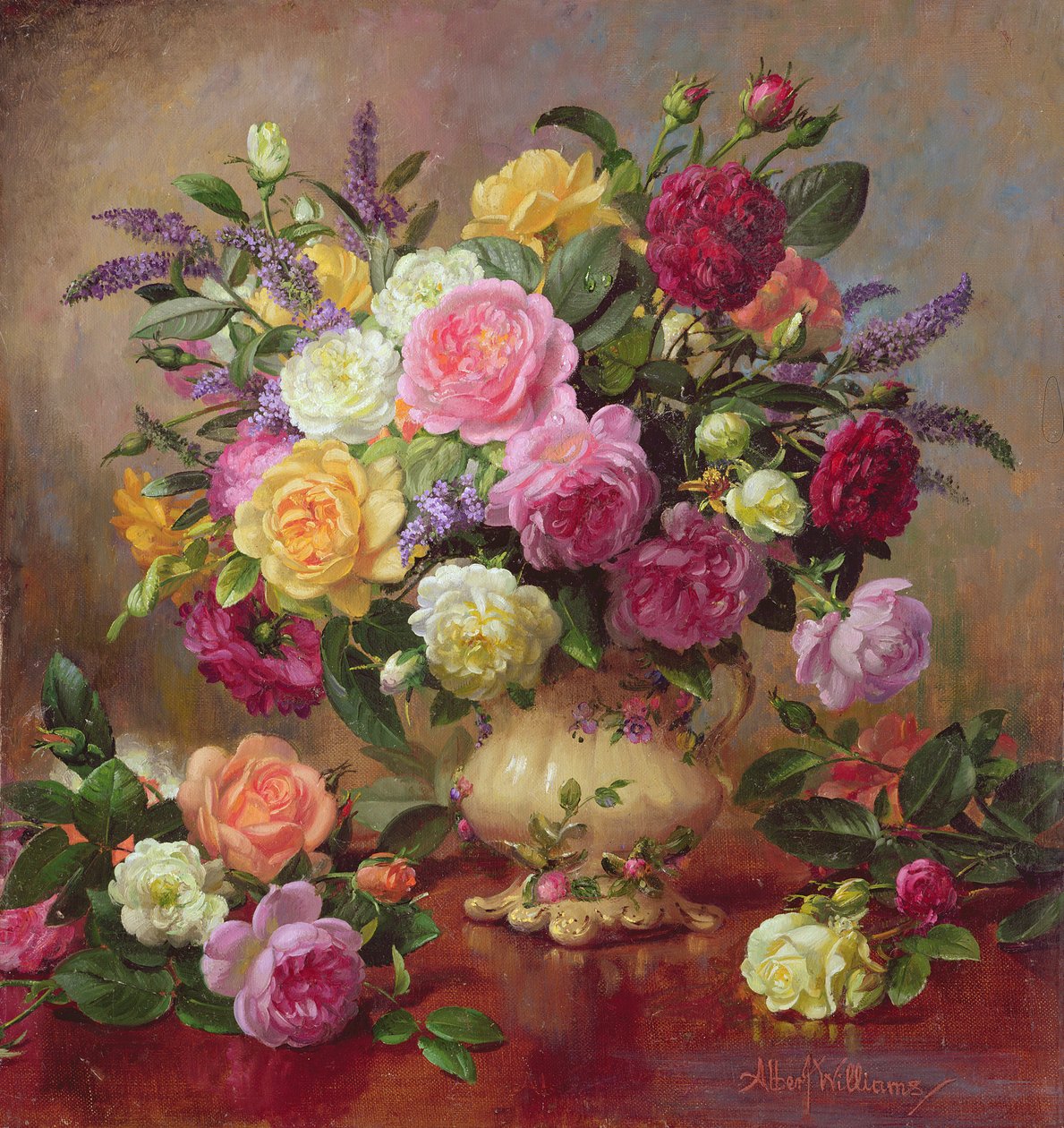 Rosas de un jardín victoriano de Albert Williams