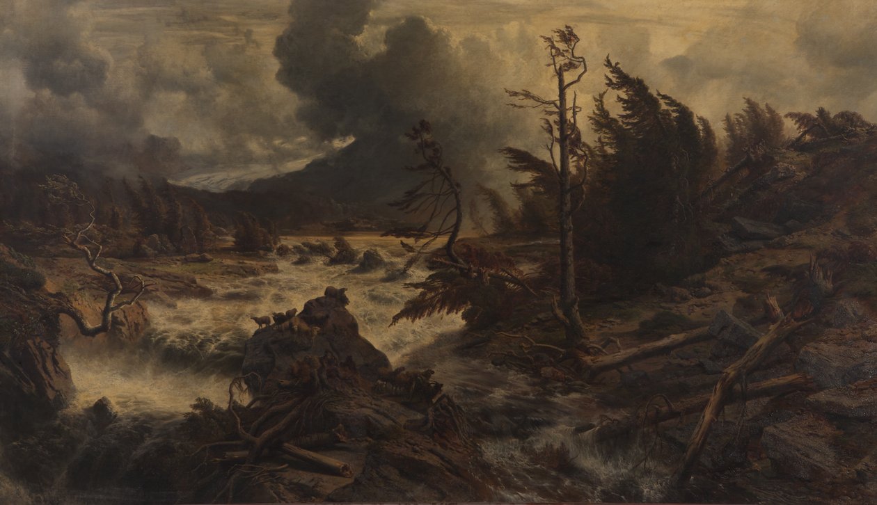 Tempestad de truenos en las altas montañas de Albert Zimmermann