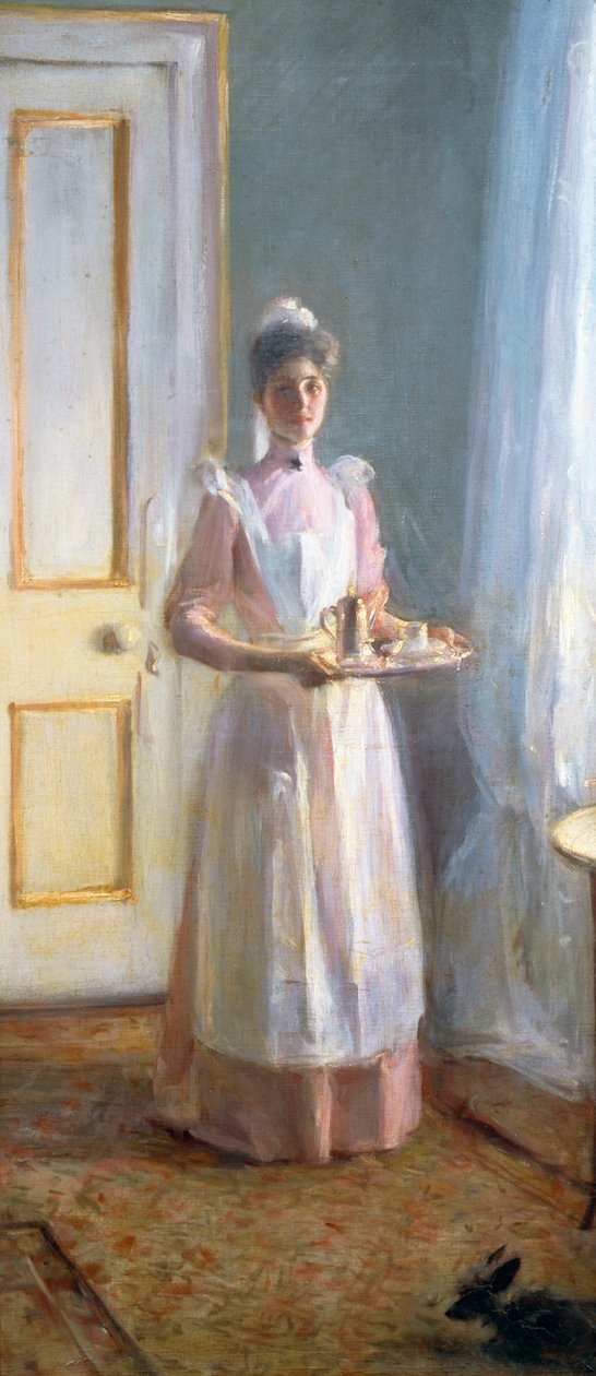 La sirvienta, c.1900 (óleo sobre lienzo) de Albert de Belleroche