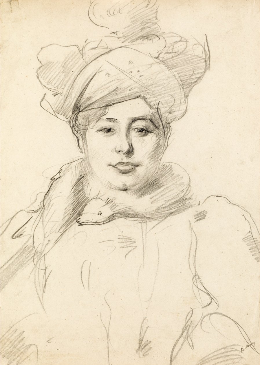 Mujer con sombrero, circa 1905 de Albert de Belleroche