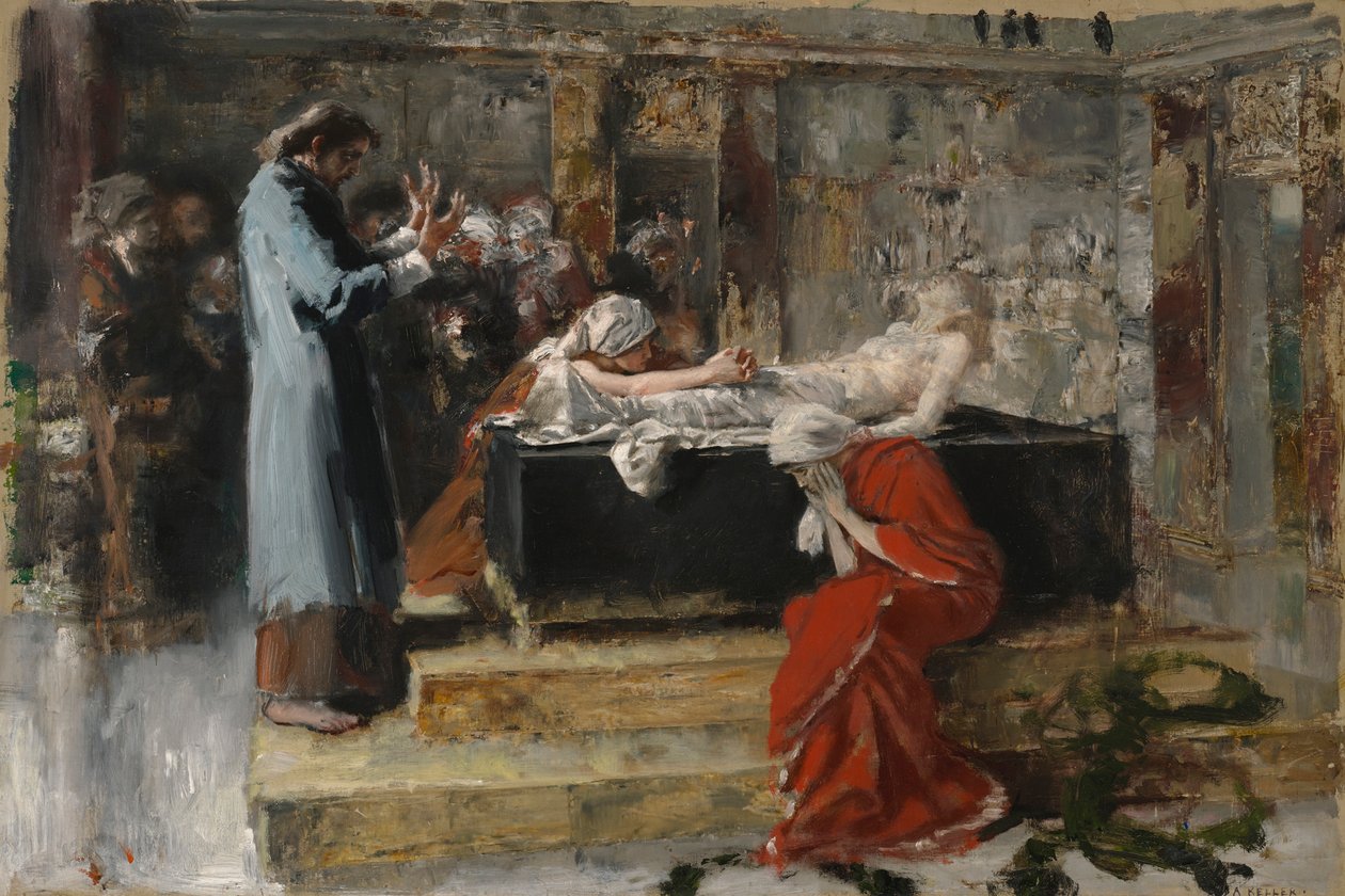 La crianza de la hijita de Jairi de Albert von Keller
