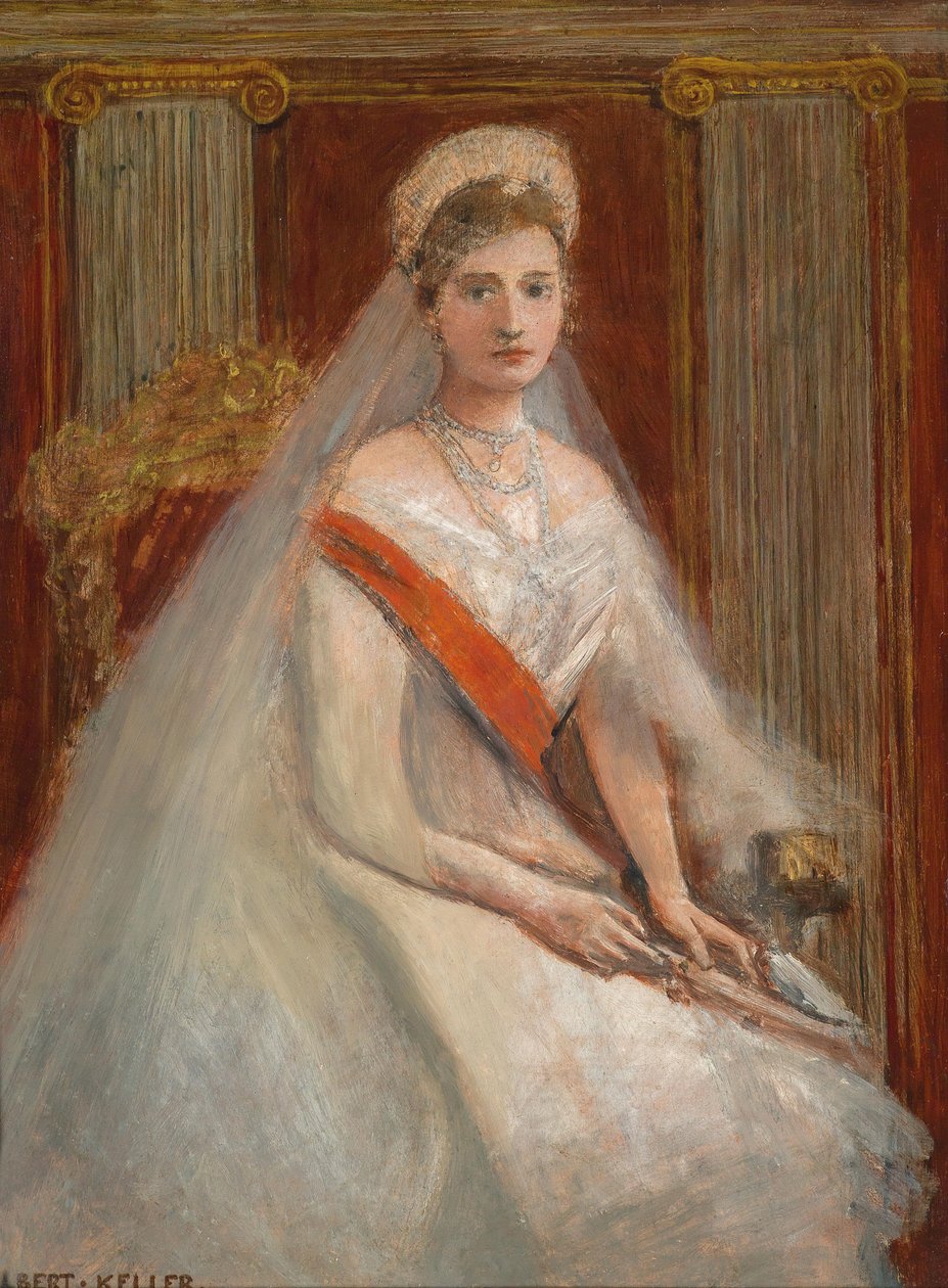 Retrato de la Emperatriz Alexandra Fyodorovna de Rusia 1872-1918, esposa del Zar Nicolás II de Albert von Keller