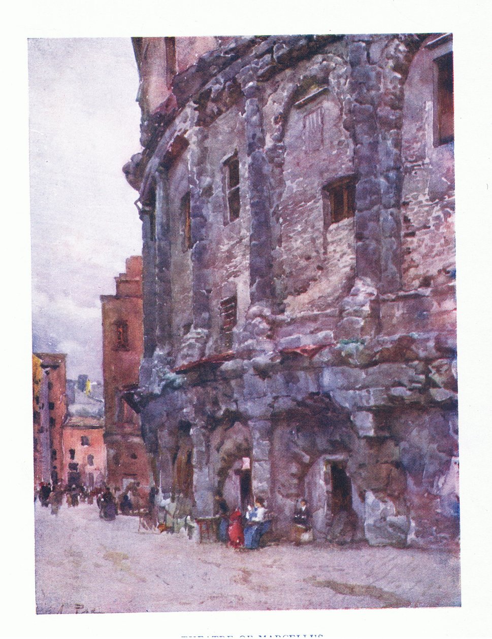 Teatro de Marcelo, de Roma publicada por A & C Black Ltd, 1925 de Alberto Pisa