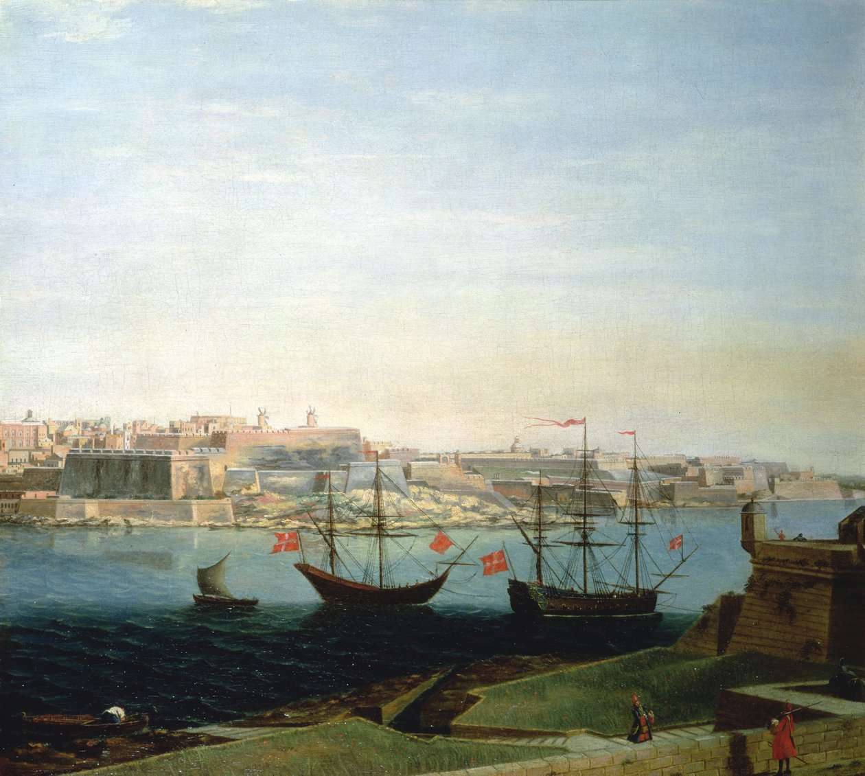 Vista de la ciudad y fortificaciones de Valetta de Alberto Pullicino