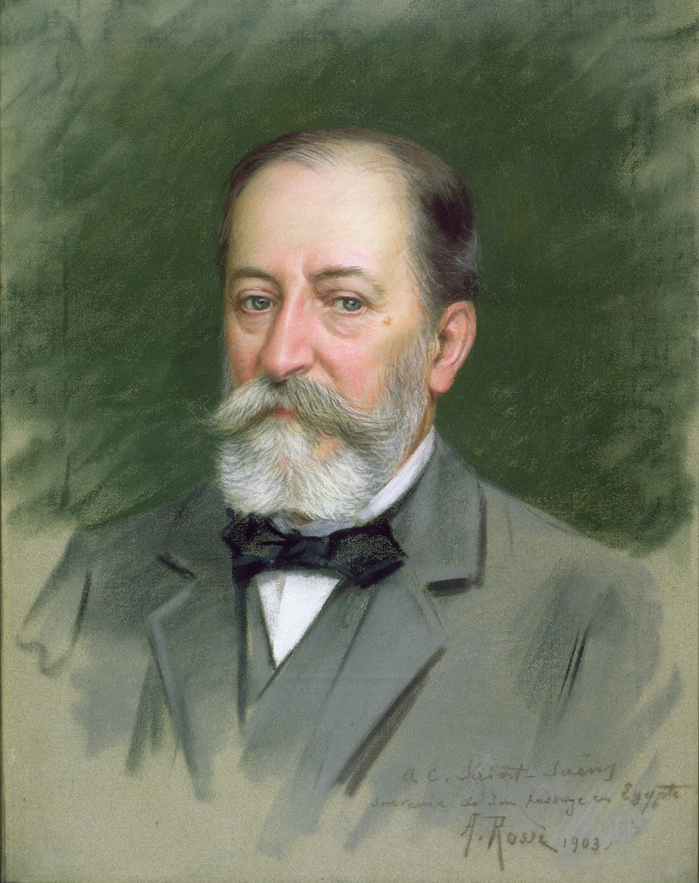 Retrato de Camille Saint-Saens (1835-1921) 1903 de Alberto Rossi