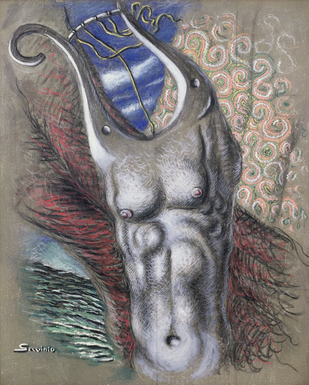 Orfeo (óleo sobre lienzo) de Alberto  Savinio