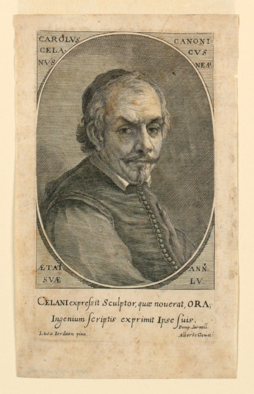 Retrato de Carolus Celanus (Celani) de Albertus Clouwet
