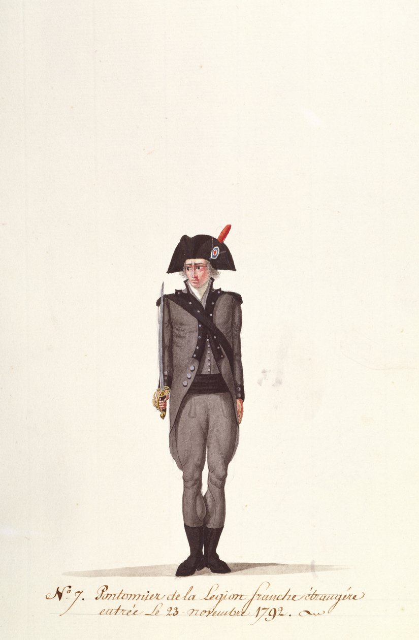 Un Pontonero de la Legión Extranjera Francesa, de Coppetiers, 23 de noviembre de 1792 de Albertus Gregorius