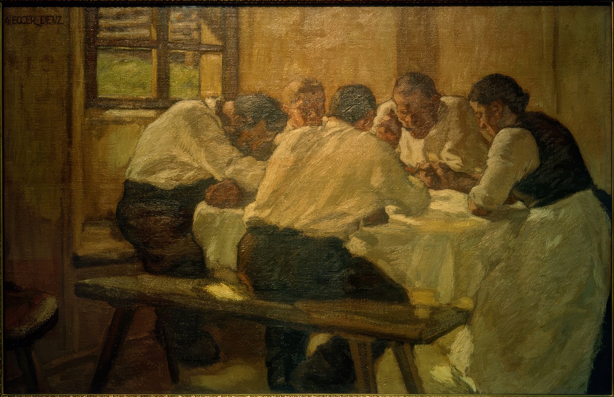 Almuerzo (La sopa, II versión) de Albin Egger Lienz