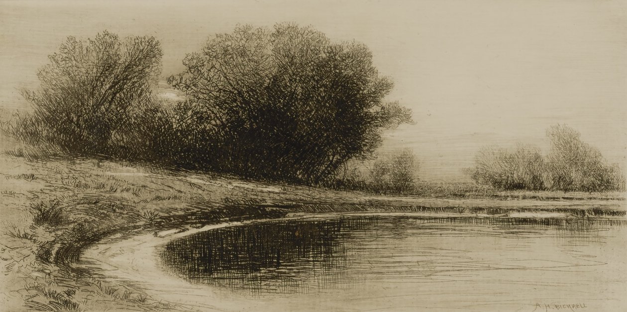 Estanques y árboles de Albion Harris Bicknell