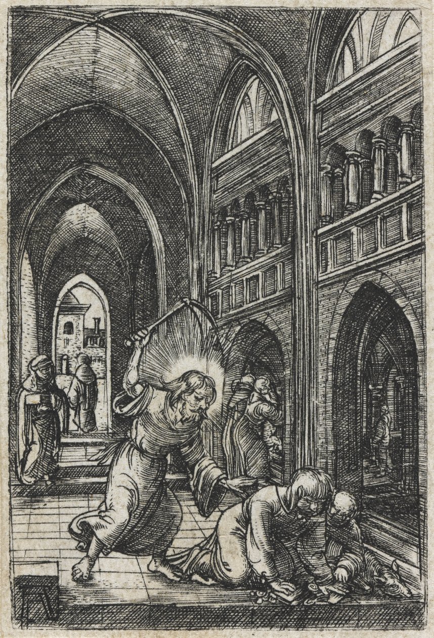 Cristo expulsando a los mercaderes del templo, c.1519 de Albrecht Altdorfer