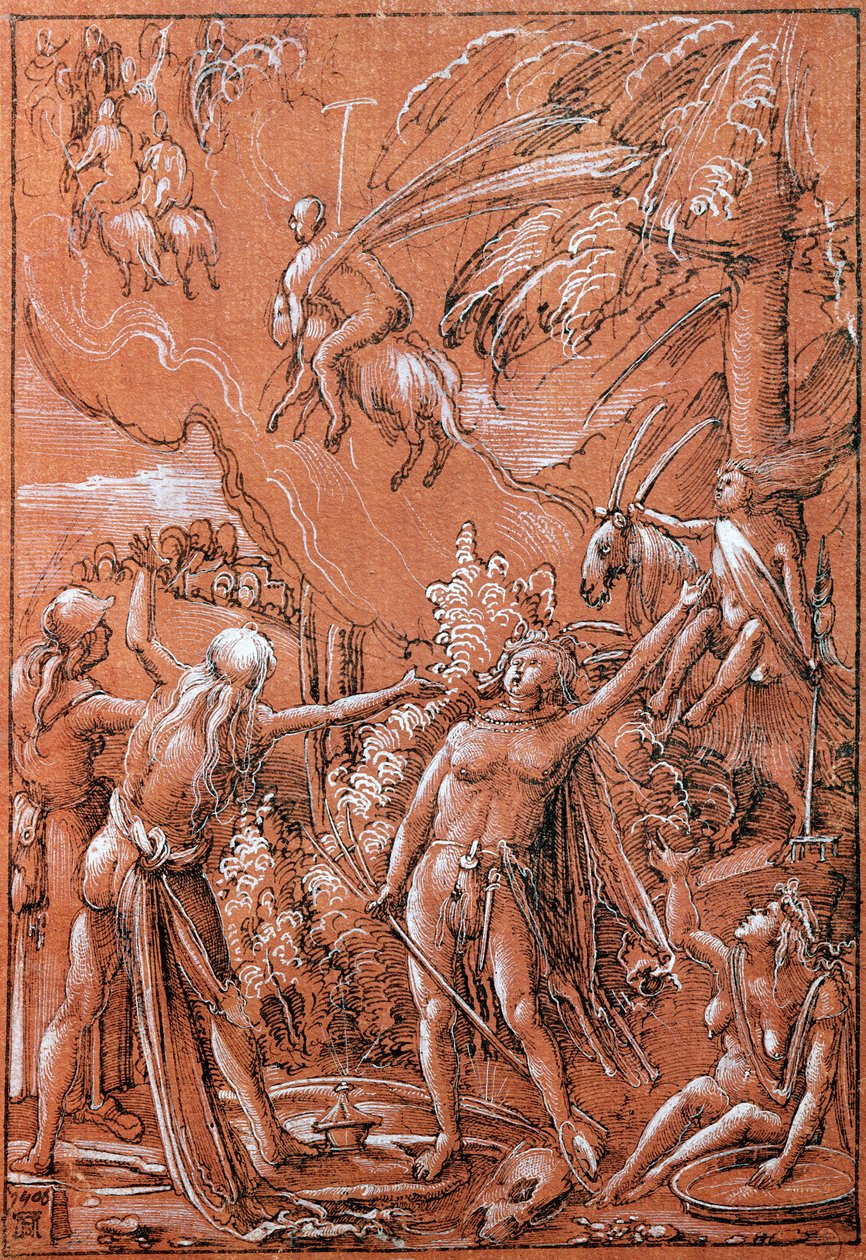 Partiendo para el Sabbath, 1506 de Albrecht Altdorfer