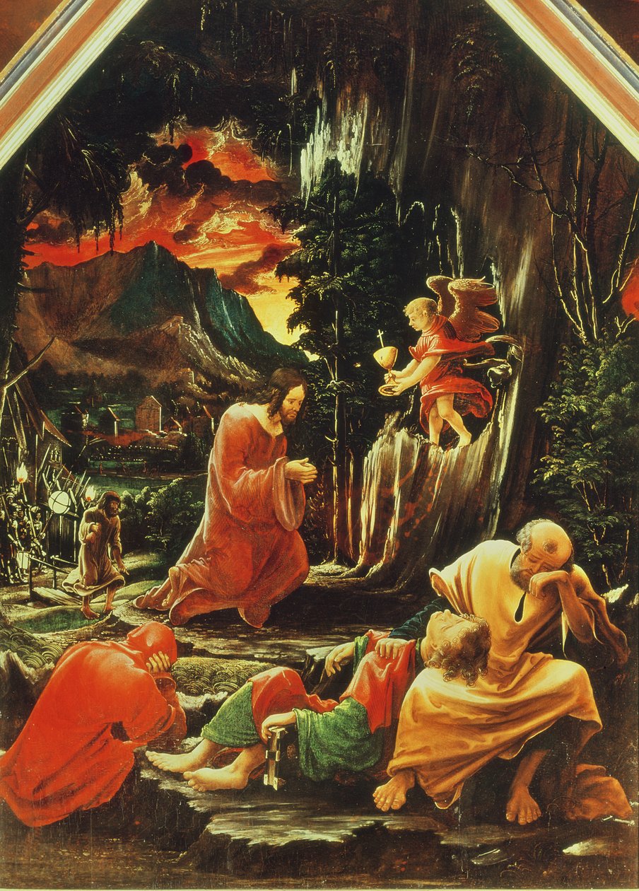 La Agonía en el Jardín, del Retablo de San Florián, c.1515 de Albrecht Altdorfer
