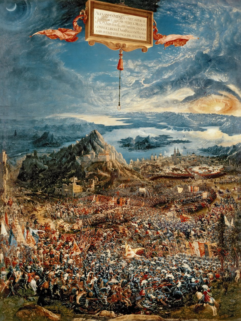 La batalla de Issos, o La victoria de Alejandro Magno, 1529 de Albrecht Altdorfer