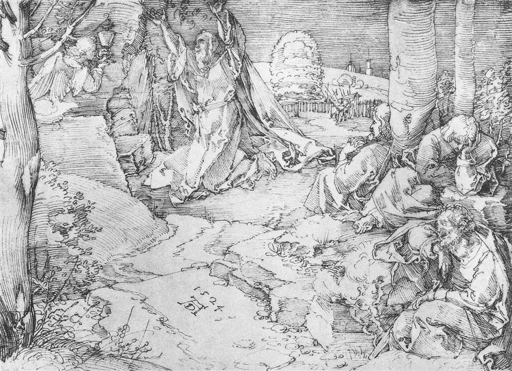 Cristo en el Monte de los Olivos de Albrecht Dürer