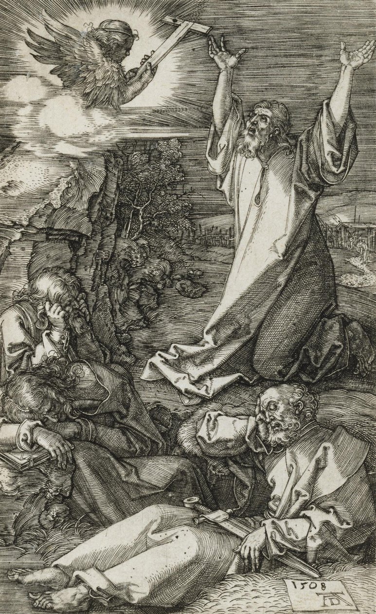 Cristo en el Monte de los Olivos de Albrecht Dürer