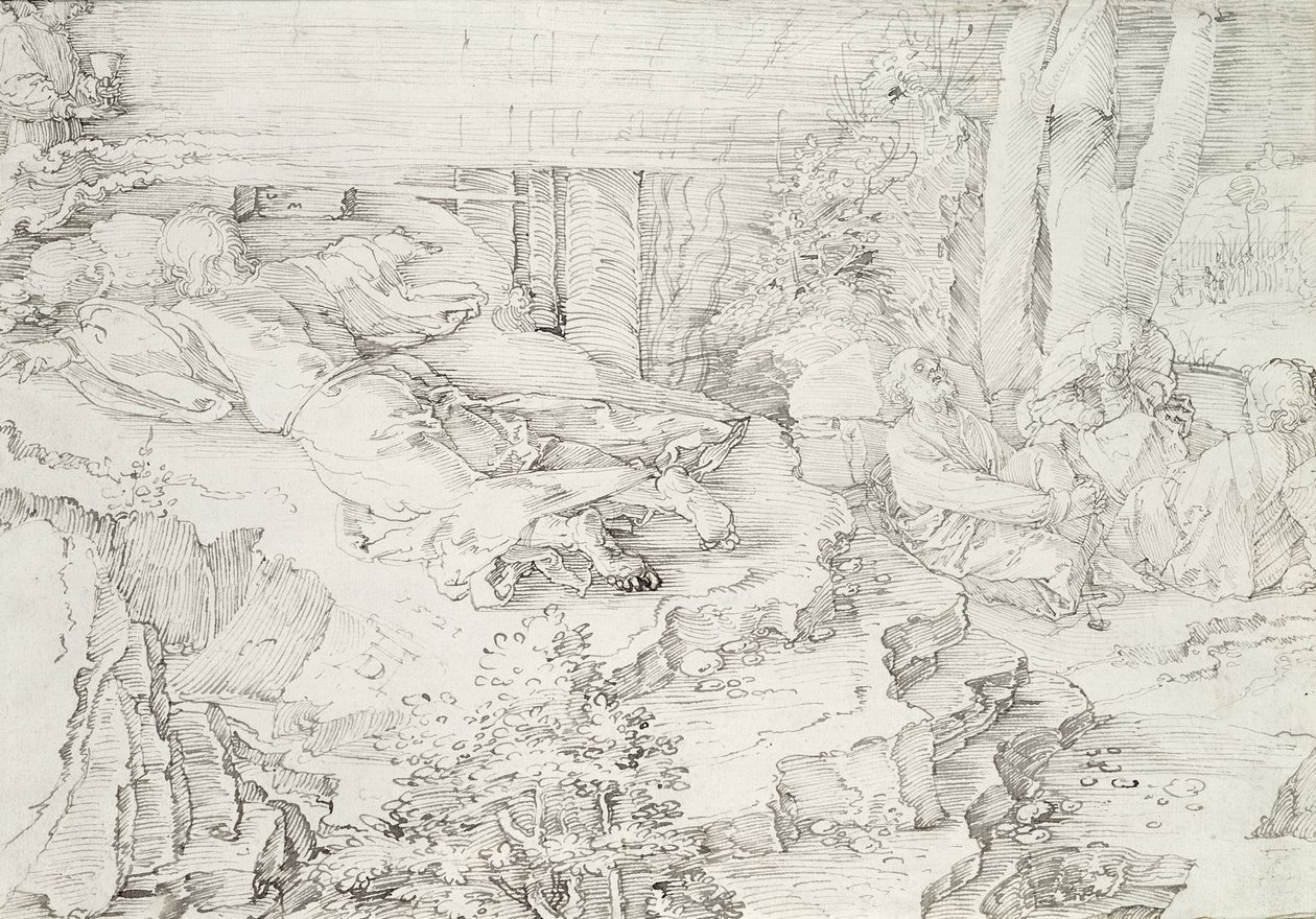 Cristo en el Monte de los Olivos, 1521 de Albrecht Dürer