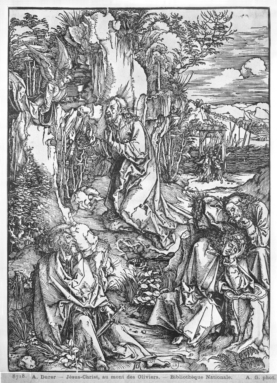 Jesucristo en el Monte de los Olivos de Albrecht Dürer