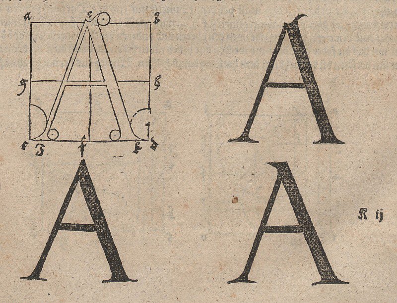 Construcción de letras de Albrecht Dürer