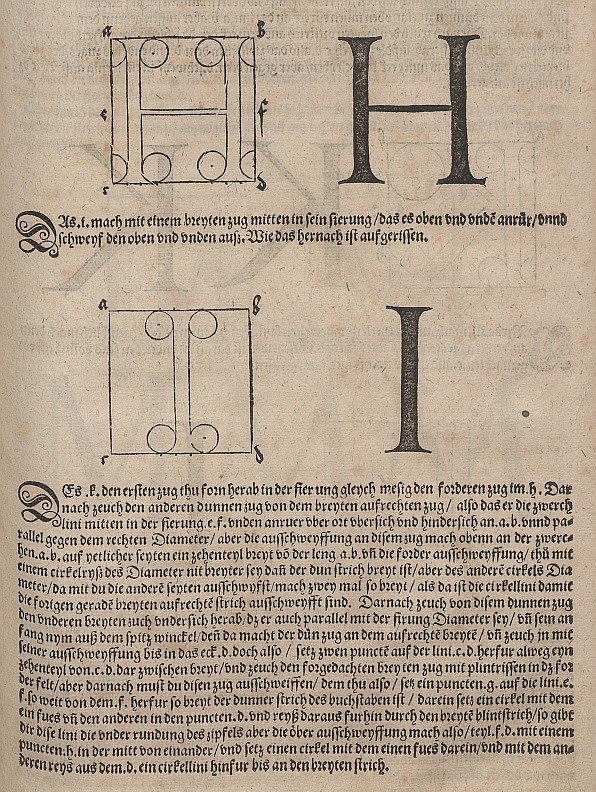 Construcción de letras de Albrecht Dürer