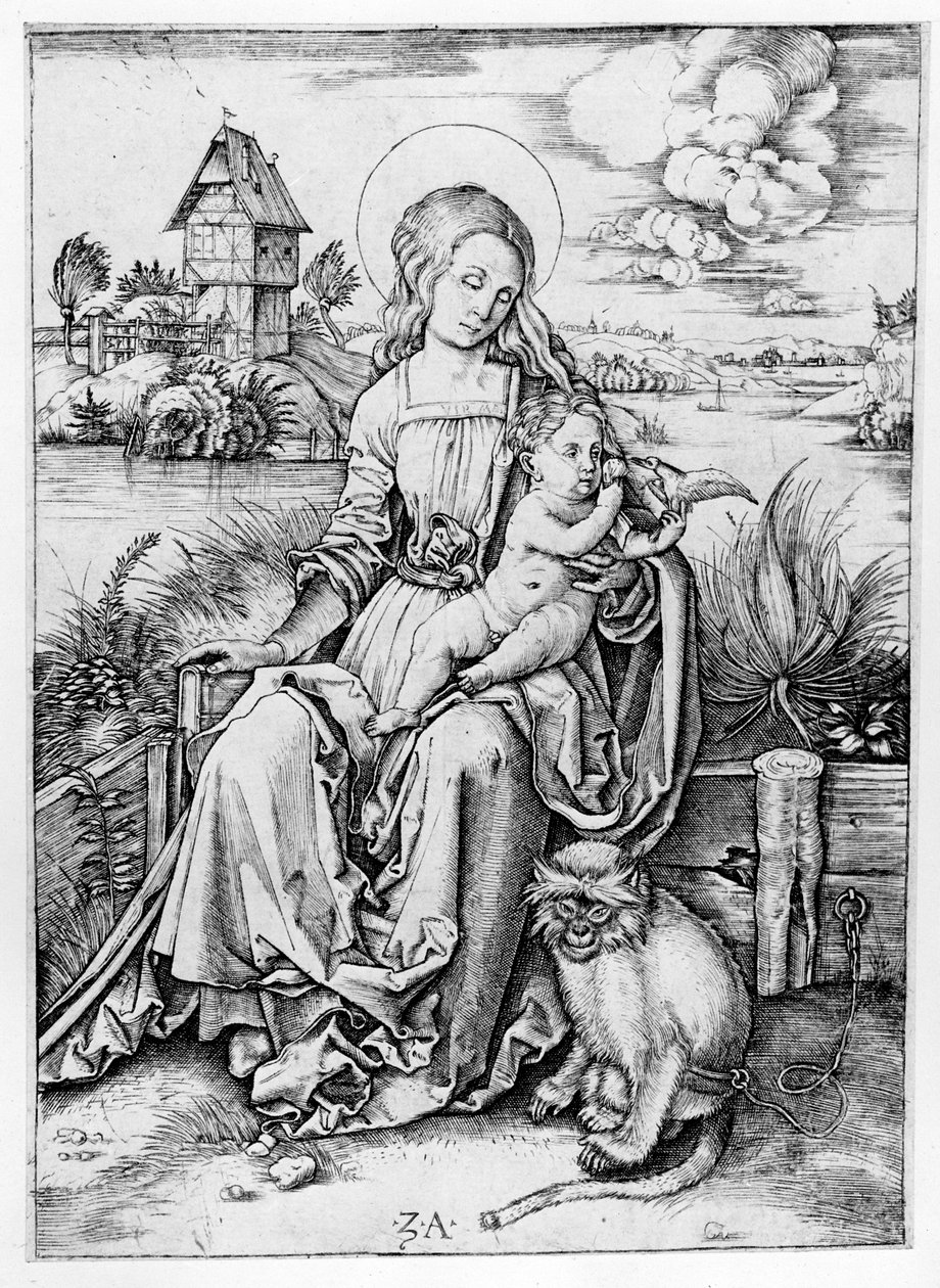 Madonna con el mono de Albrecht Dürer