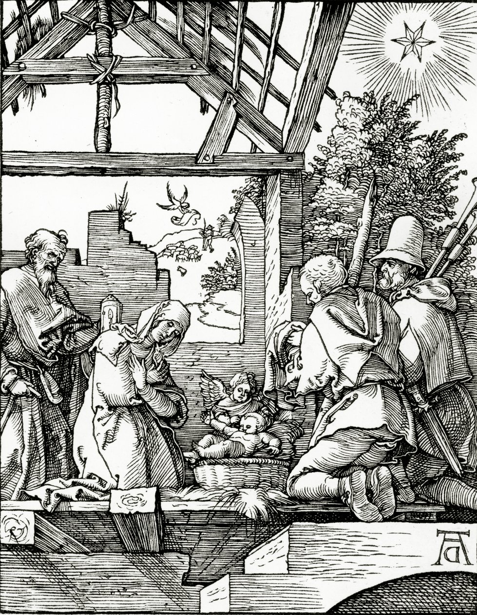 Natividad, de la Pequeña Pasión, 1510 de Albrecht Dürer