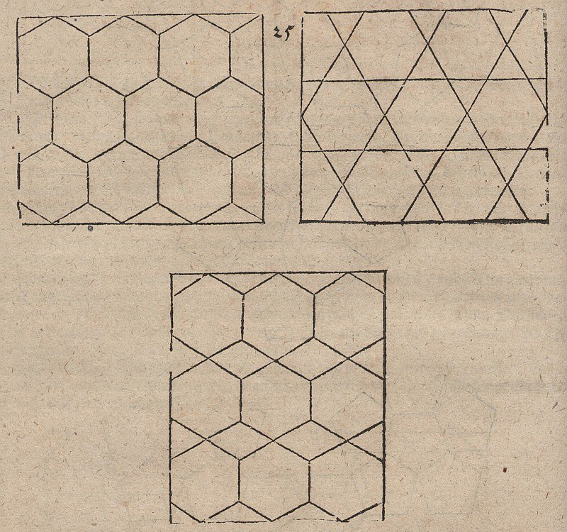 Teselaciones con hexágonos regulares de Albrecht Dürer