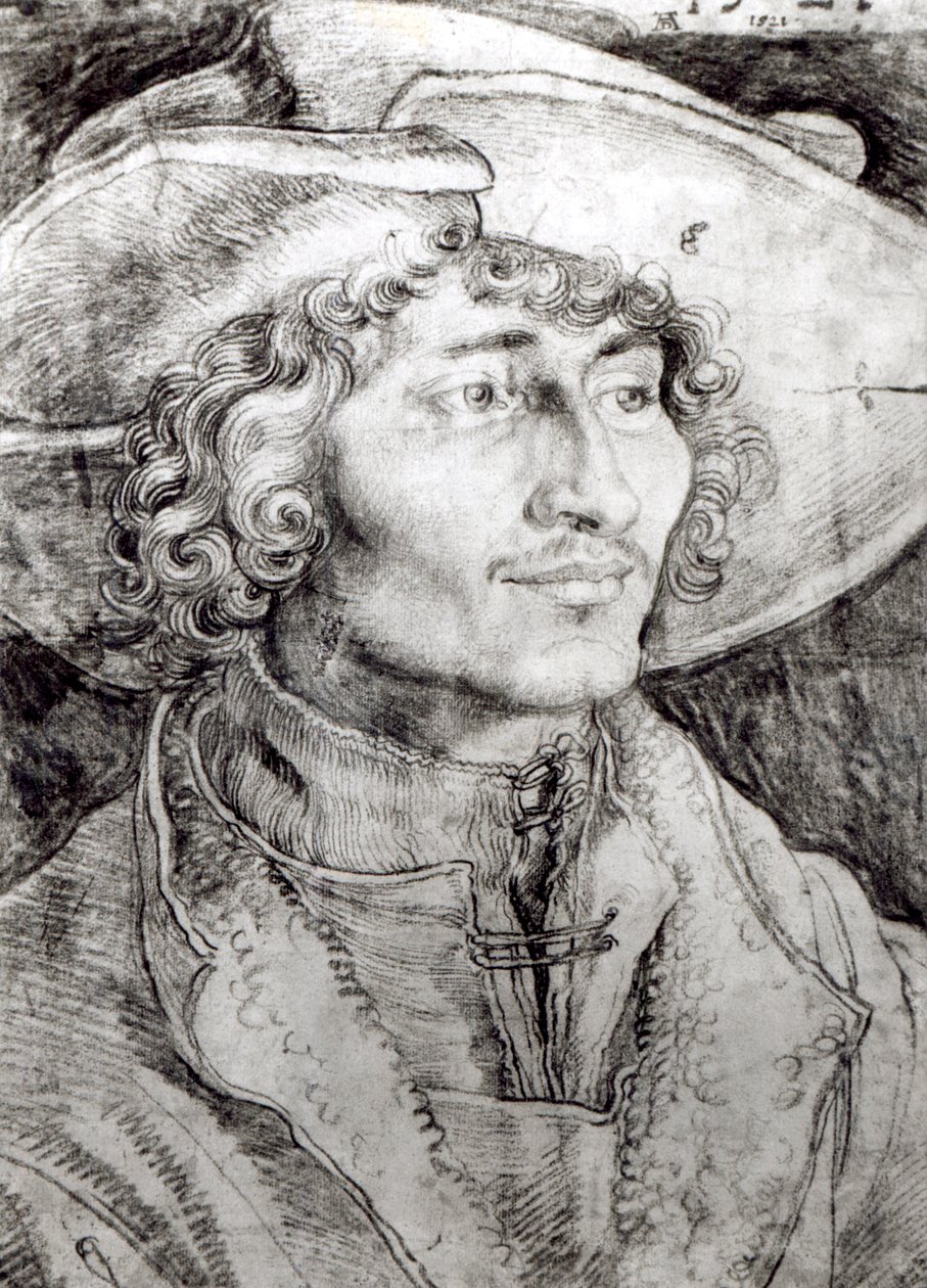 Retrato de un hombre desconocido, 1521 de Albrecht Dürer
