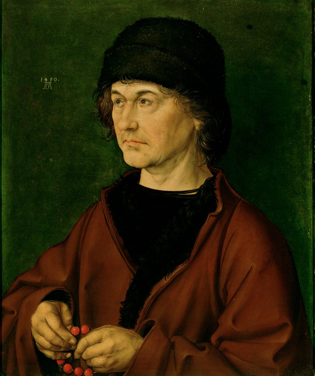 Retrato del padre del artista, 1490 de Albrecht Dürer